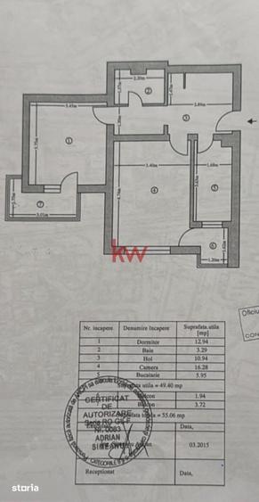 Apartament cu 2 camere în Canta