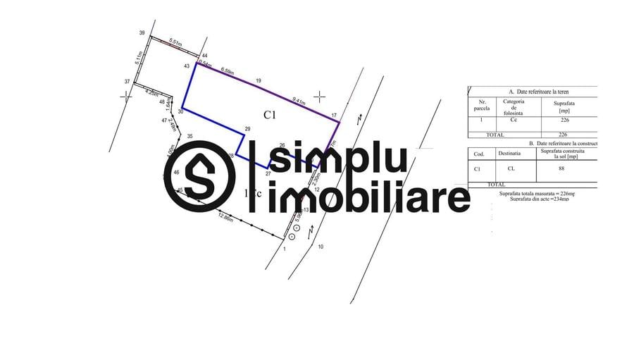 Casă cu 3 camere cu Teren 226 Mp în Brestei