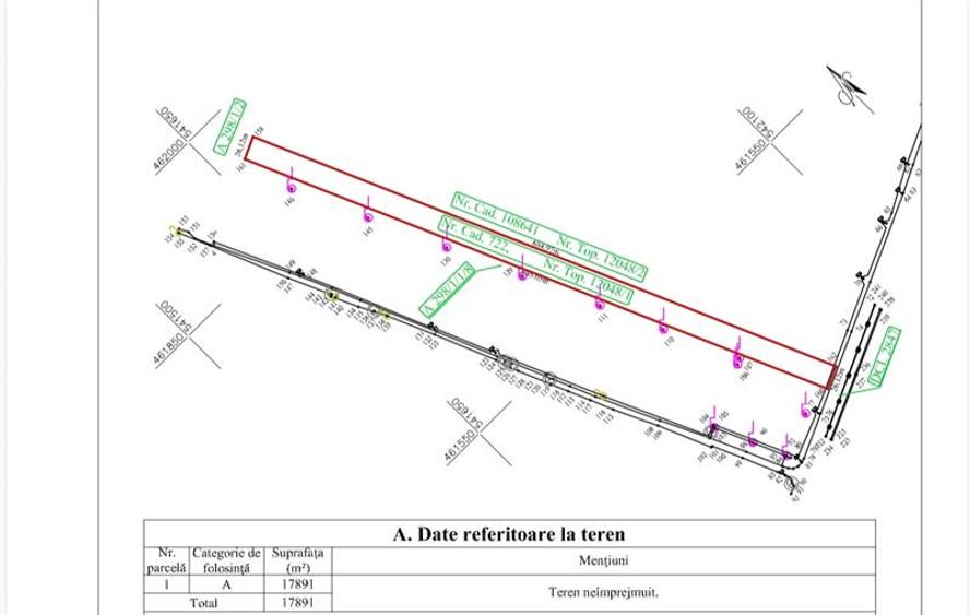 Teren Construcții extravilan de 18000 mp, în Periferie