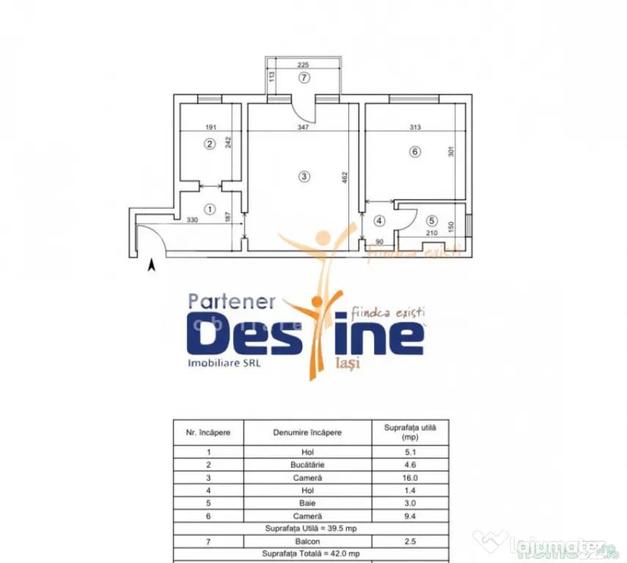 Apartament cu 2 camere semidecomandat în Păcurari
