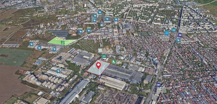 Teren Construcții intravilan de 50561 mp, în Berceni