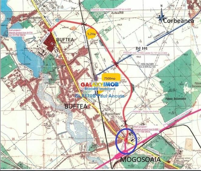 Teren intravilan de 3594 mp, în Nord