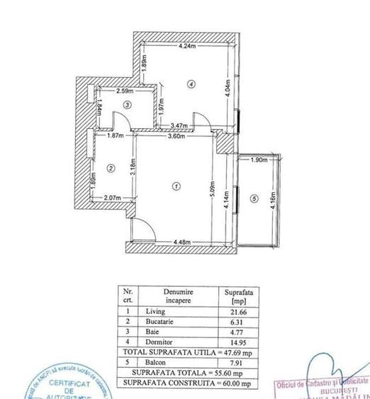 Apartament 2 camere, inchiriere lunga durata, One Mircea Eliade - 10