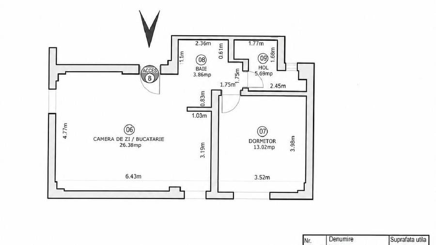 Apartament cu 2 camere decomandat în Andronache