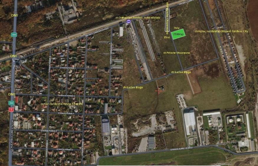 Teren Construcții intravilan de 2500 mp, în Ferme