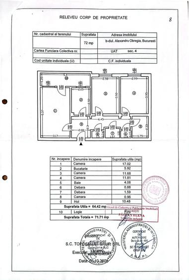 Apartament cu 3 camere decomandat în Alexandru Obregia