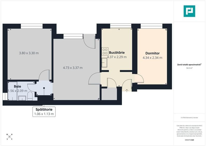 Apartament cu 3 camere în Spitalul Județean