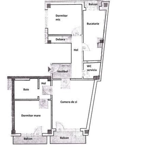 Apartament cu 3 camere semidecomandat, mobilat în P-ța Rosetti