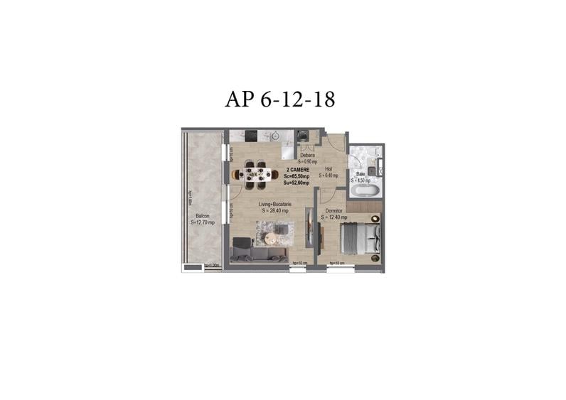 Apartament cu 2 camere decomandat în Exterior Nord