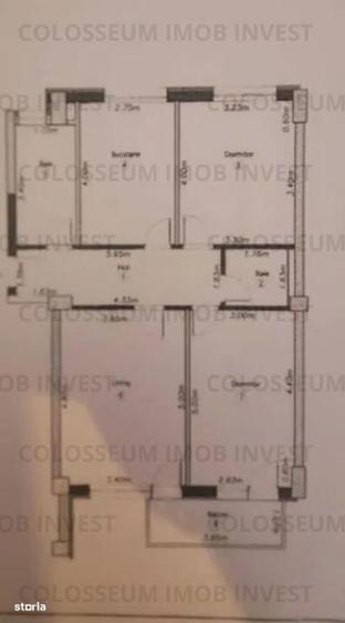 Apartament cu 3 camere decomandat în Tractorul