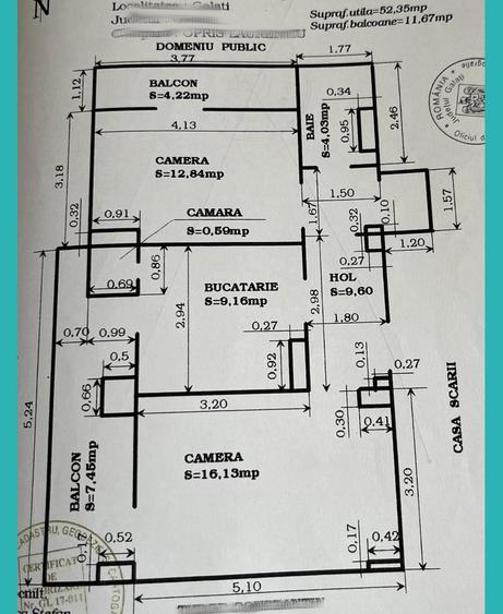 Apartament cu 2 camere decomandat în Faleză