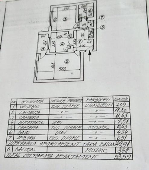 Apartament cu 2 camere decomandat în Aviației