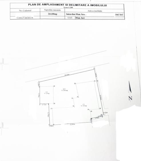 Casă individuală cu 4 camere cu Teren 264 Mp în Central
