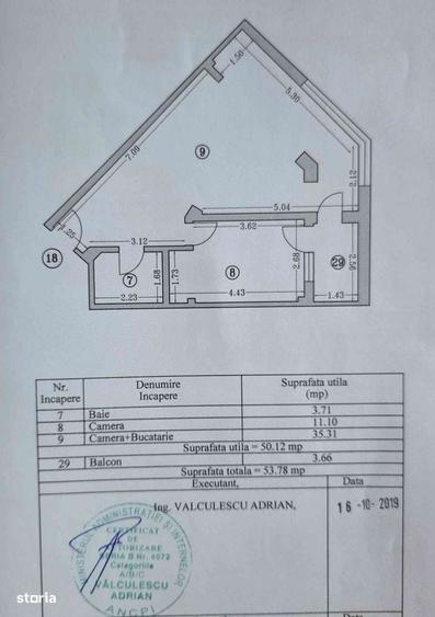 Apartament cu 2 camere în Nord