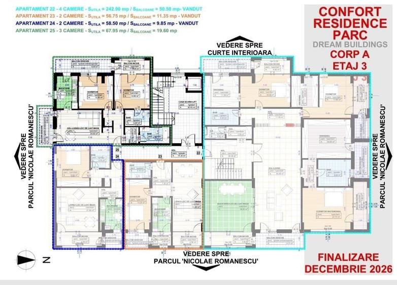 Apartament cu 2 camere decomandat în 1 Mai