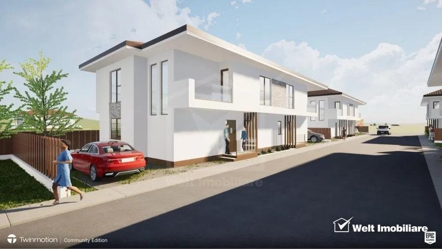 Duplex cu 4 camere cu Canalizare în Florești