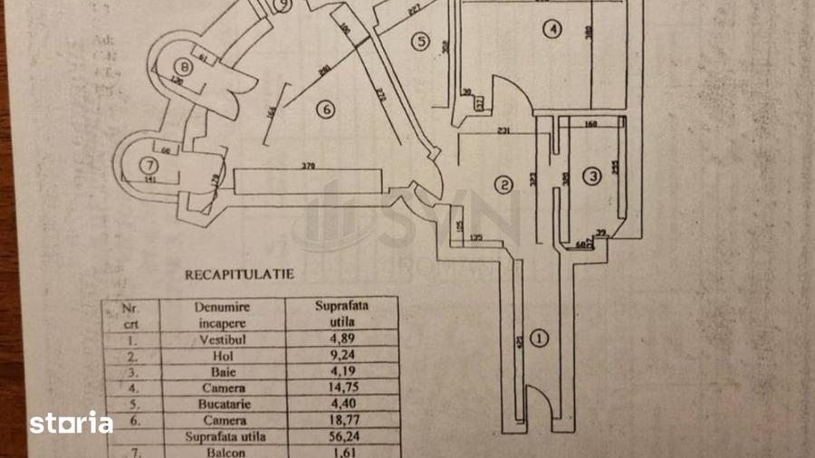 Apartament cu 2 camere, mobilat în Centrul Istoric