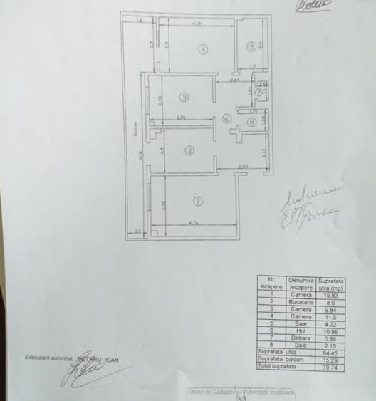 Apartament cu 3 camere decomandat în Păcurari