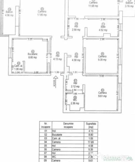 Apartament cu 4 camere decomandat în Girocului
