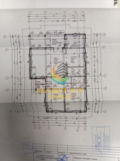 Casă individuală cu 3 camere cu Canalizare în Adunații-Copăceni