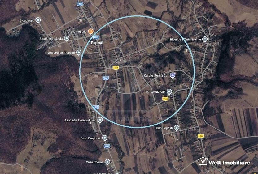 Teren Construcții intravilan de 1750 mp, în Popești