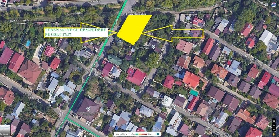 Teren Construcții intravilan de 540 mp, în Militari