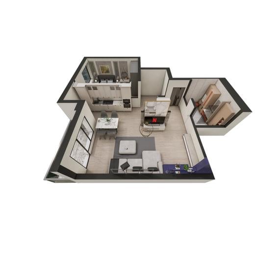 Apartament cu 2 camere decomandat în Tomis Plus