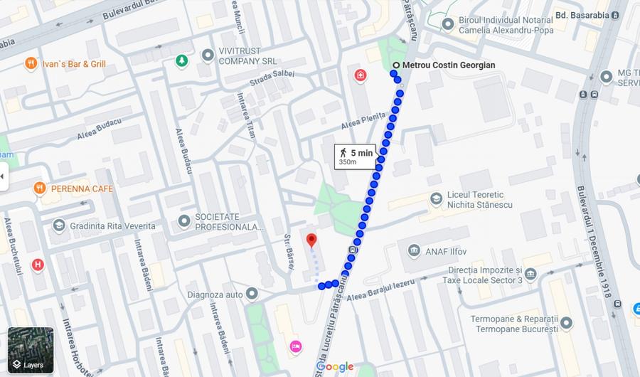 Garsonieră decomandată, mobilată în Titan