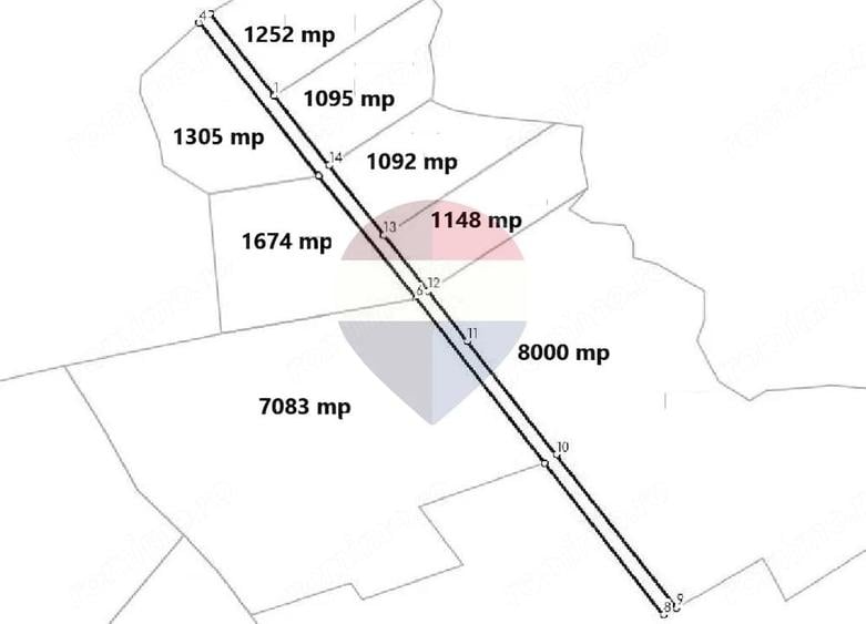 Teren de 1092 mp, în Poiana Mărului