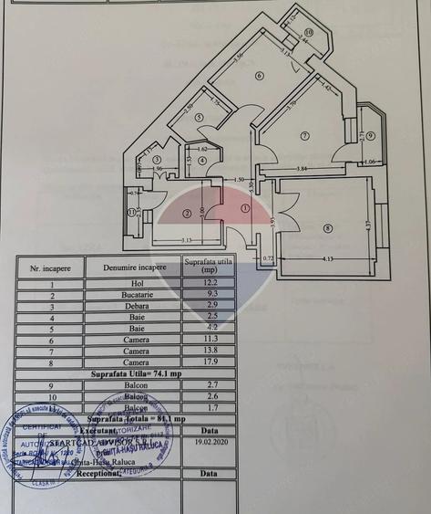 Apartament cu 3 camere decomandat în Capitol