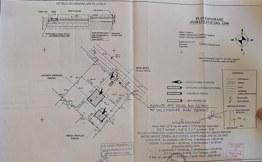 Teren Construcții intravilan de 1219 mp, în Dumbrava