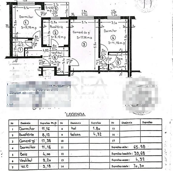 Apartament cu 3 camere semidecomandat, mobilat în Gorjului