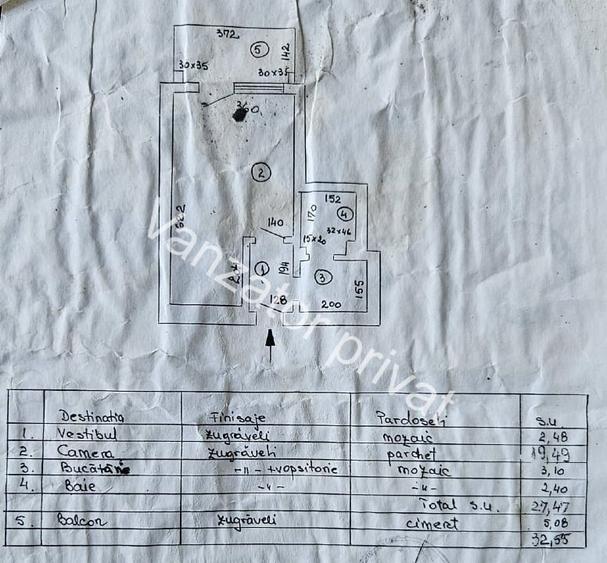 Garsonieră decomandată în Cișmigiu