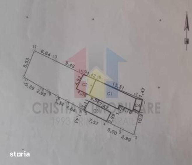 Casă cu 3 camere cu Teren 352 Mp în Chercea
