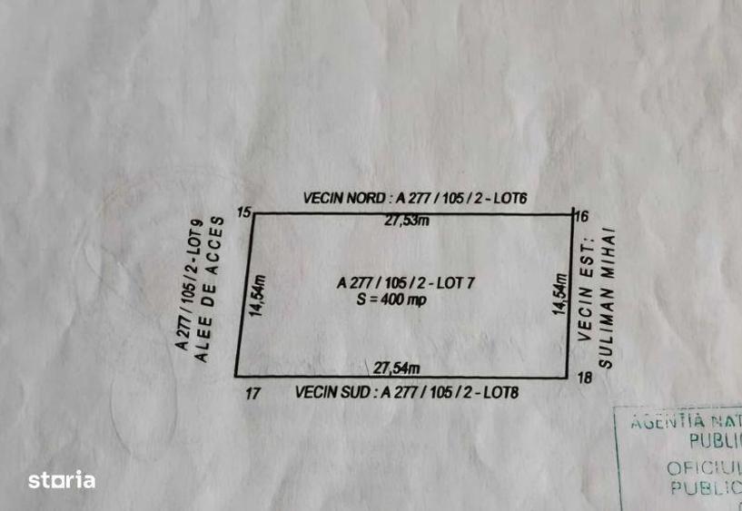 Teren de 400 mp, în Central
