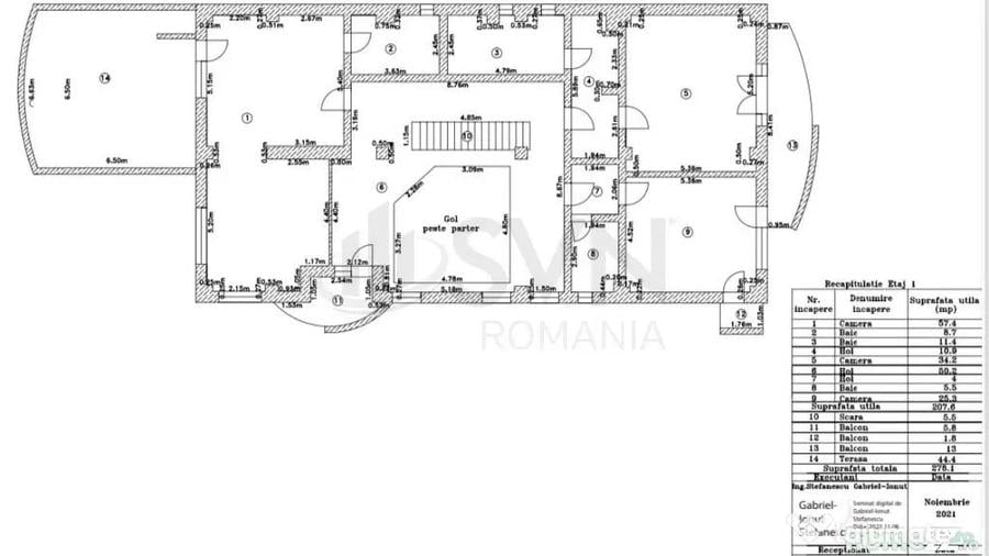 Casă cu 15 camere cu Teren 1052 Mp în Pipera