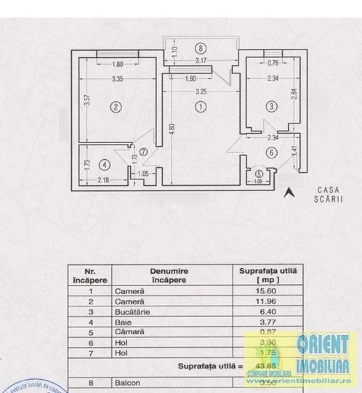 Apartament cu 2 camere semidecomandat în Tomis II