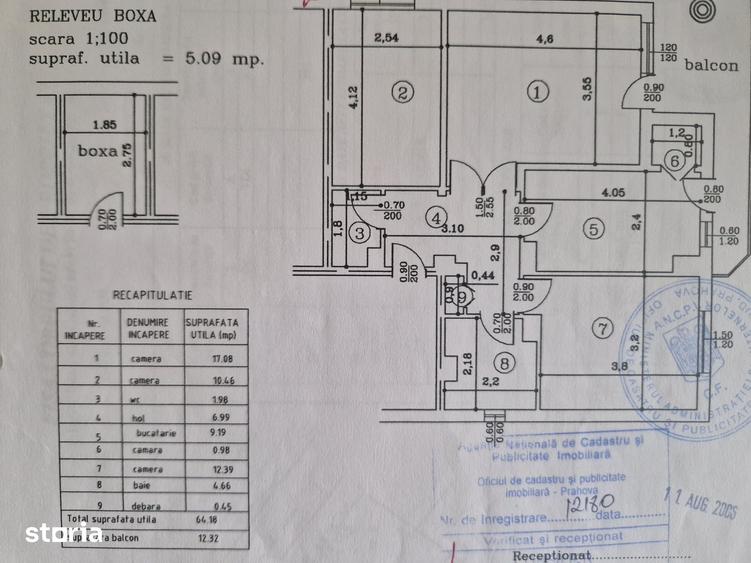 Apartament cu 3 camere decomandat în Republicii