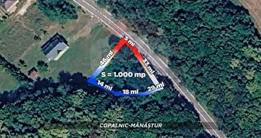 Teren de 1000 mp, în Curtuiușu Mic