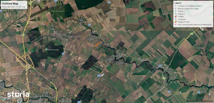 Teren intravilan 24500 mp Dascalu - Creata jud. Ilfov - 1