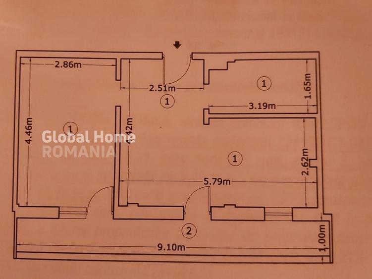 Apartament cu 2 camere decomandat, mobilat în 1 Decembrie 1918