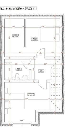 Duplex cu 4 camere cu Canalizare în Giroc