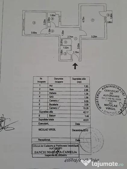 Apartament cu 2 camere decomandat în Valea Oltului