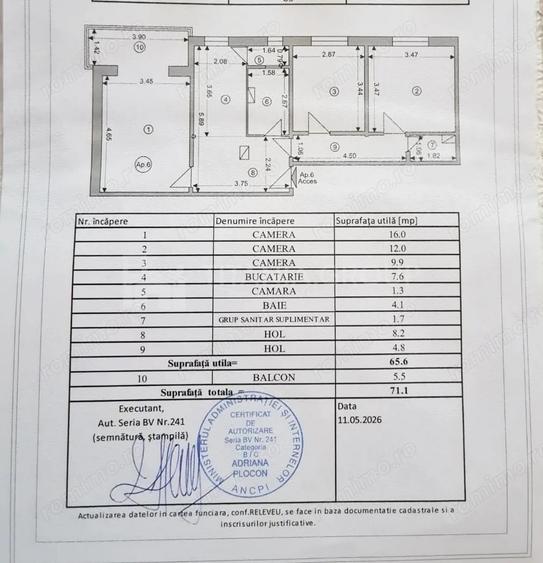 Apartament cu 3 camere decomandat în Răcădău