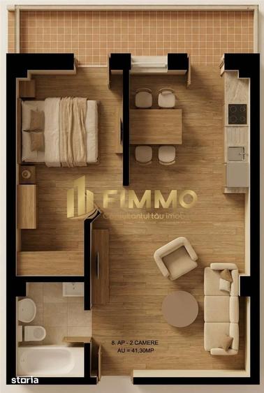 Apartament cu 2 camere în Burdujeni