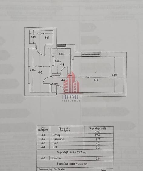 Garsonieră decomandată în Titan