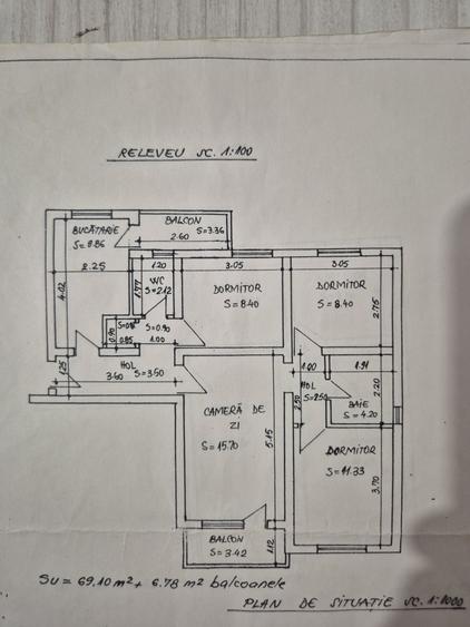 Apartament cu 4 camere semidecomandat în Central