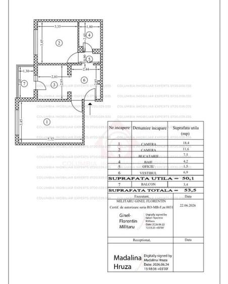 Apartament cu 2 camere în Berceni
