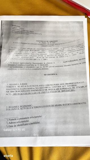 Teren de 3774 mp, în Periș