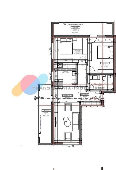 Apartament cu 3 camere semidecomandat, mobilat în Chinteni